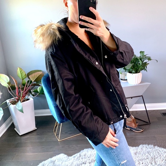 🏷Montana Fur Parker Coat Black - Picture 6 of 6